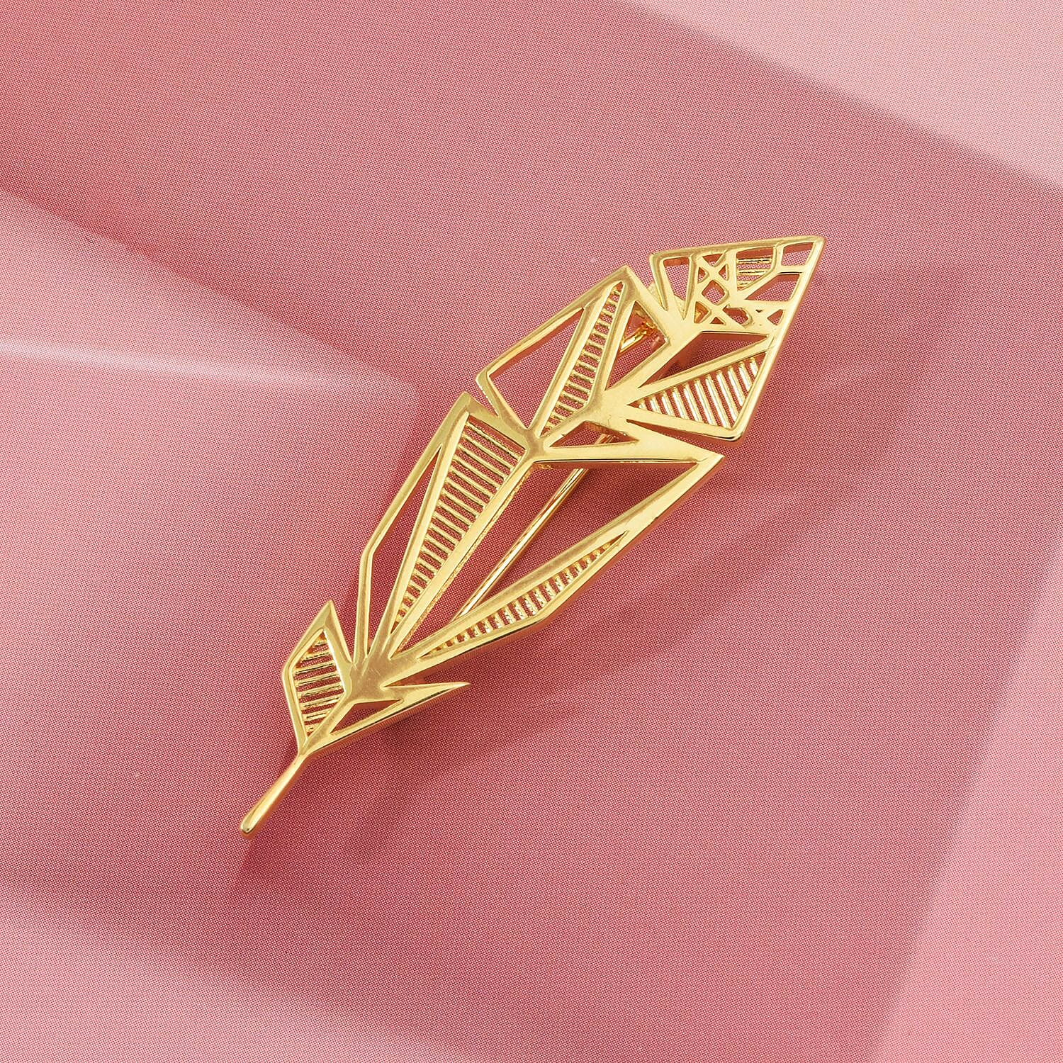 Sterling Silver Brooch in Yellow Gold Plating, Silver Wt. 4.09 Gms.