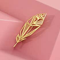 Treasure of Siam - Sterling Silver Brooch in Yellow Gold Plating, Silver Wt. 4.09 Gms.