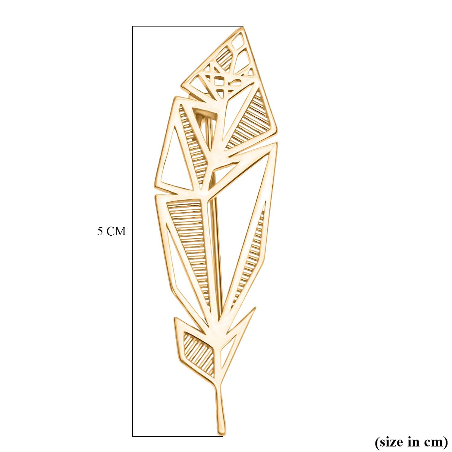 Sterling Silver Brooch in Yellow Gold Plating, Silver Wt. 4.09 Gms.