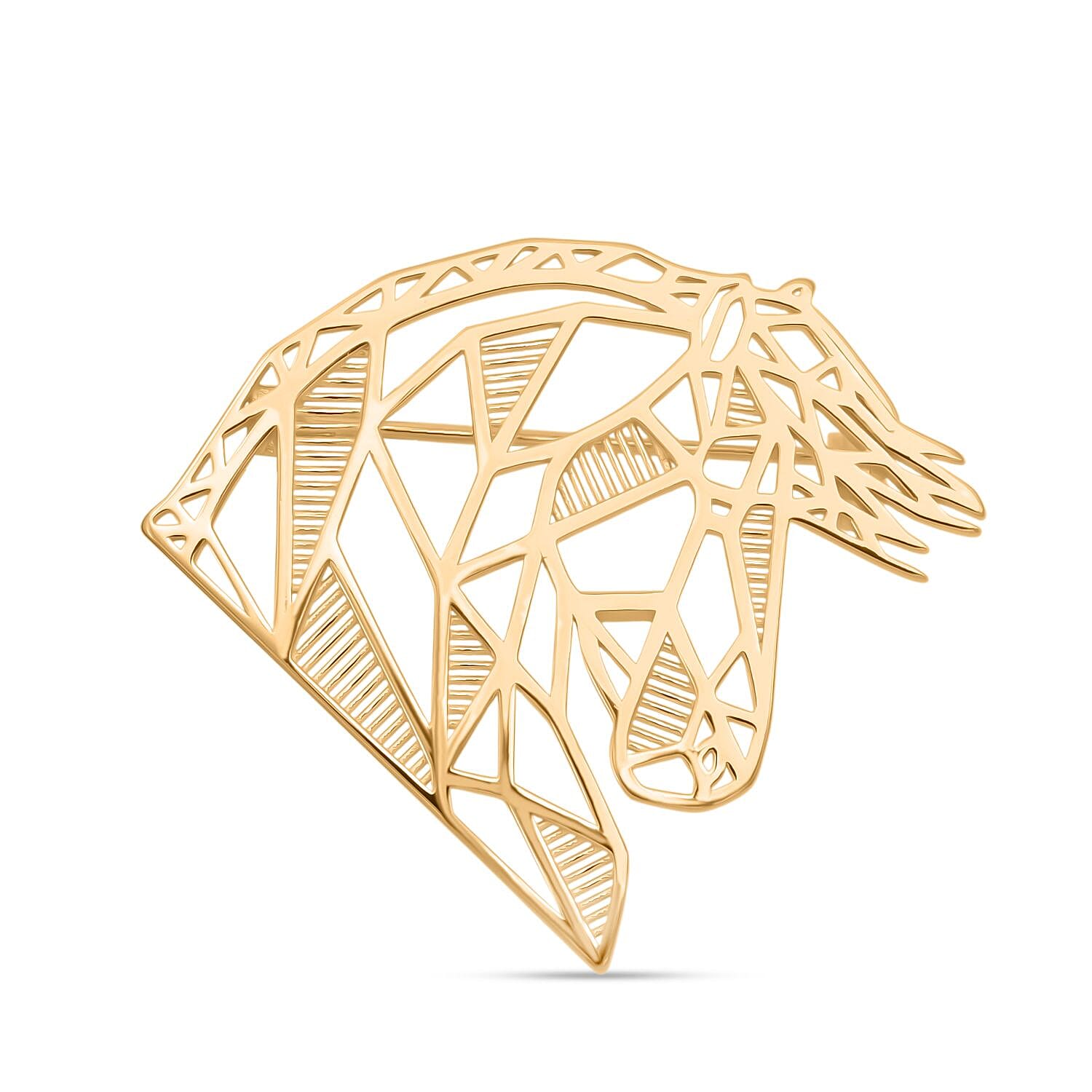 Sterling Silver Brooch in Yellow Gold Plating, Silver Wt. 5.75 Gms.