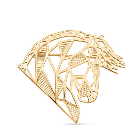 Sterling Silver Brooch in Yellow Gold Plating, Silver Wt. 5.75 Gms.