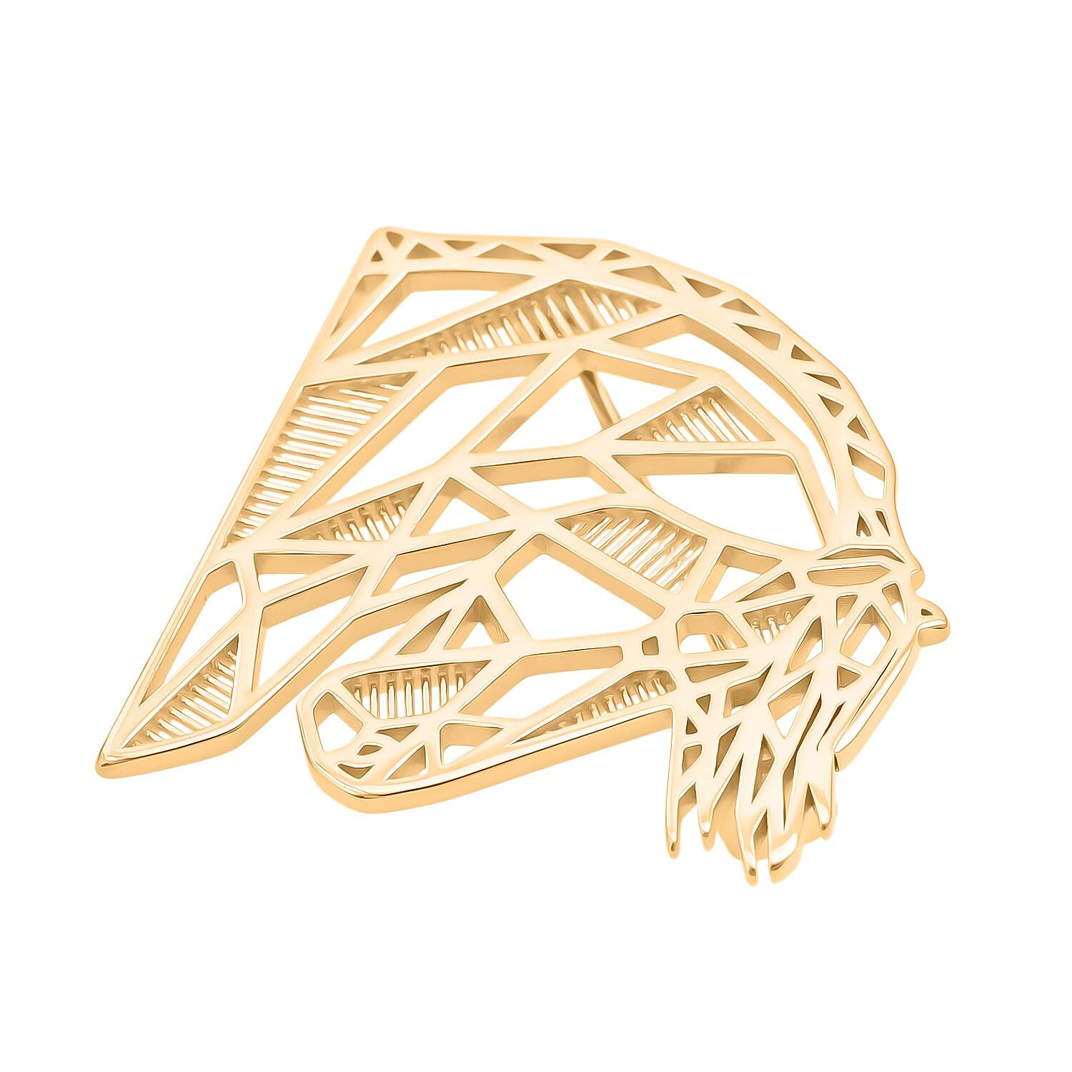 Sterling Silver Brooch in Yellow Gold Plating, Silver Wt. 5.75 Gms.