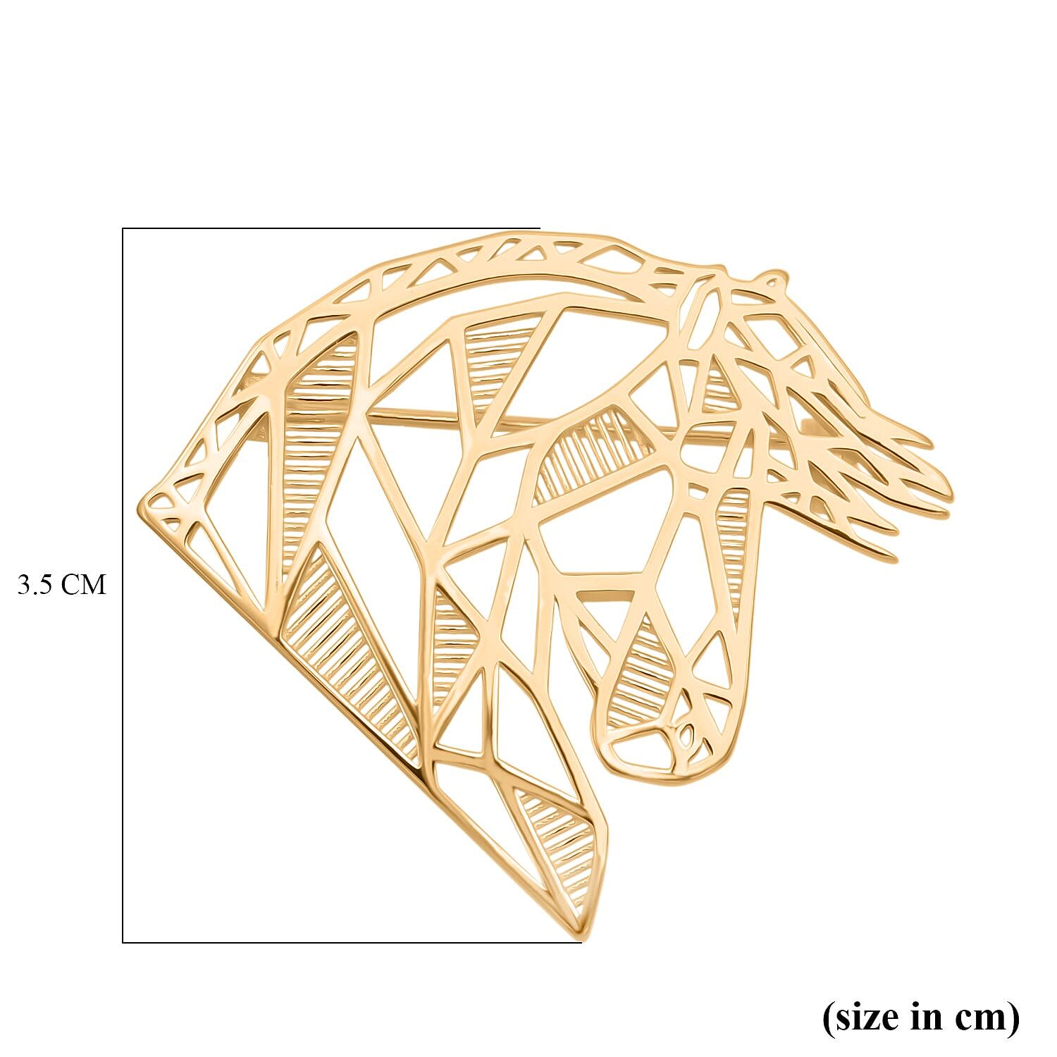 Sterling Silver Brooch in Yellow Gold Plating, Silver Wt. 5.75 Gms.