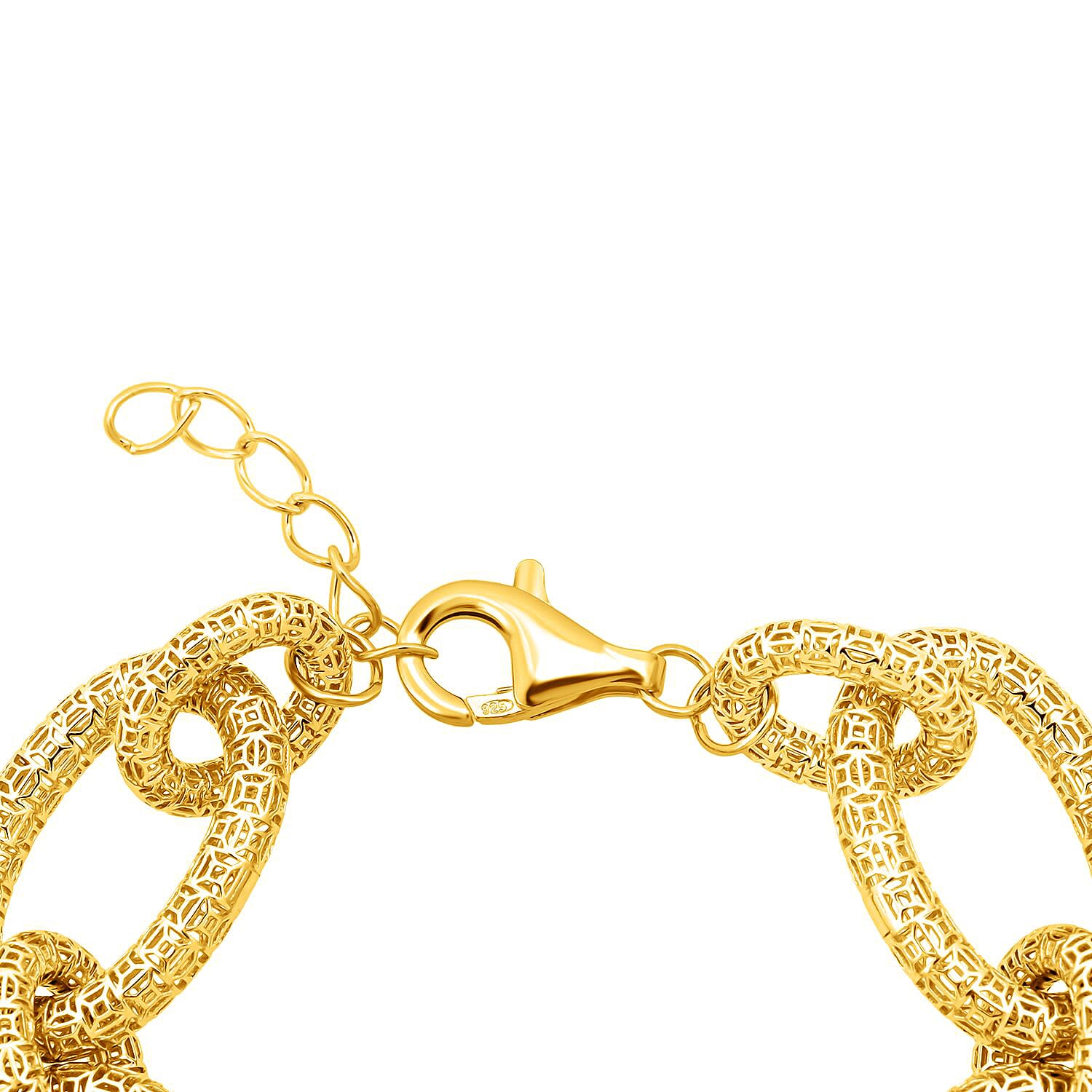 Treasure Of Siam - Sterling Silver (Size 7 - 1) in Yellow Gold Plating with Lobster Clasp