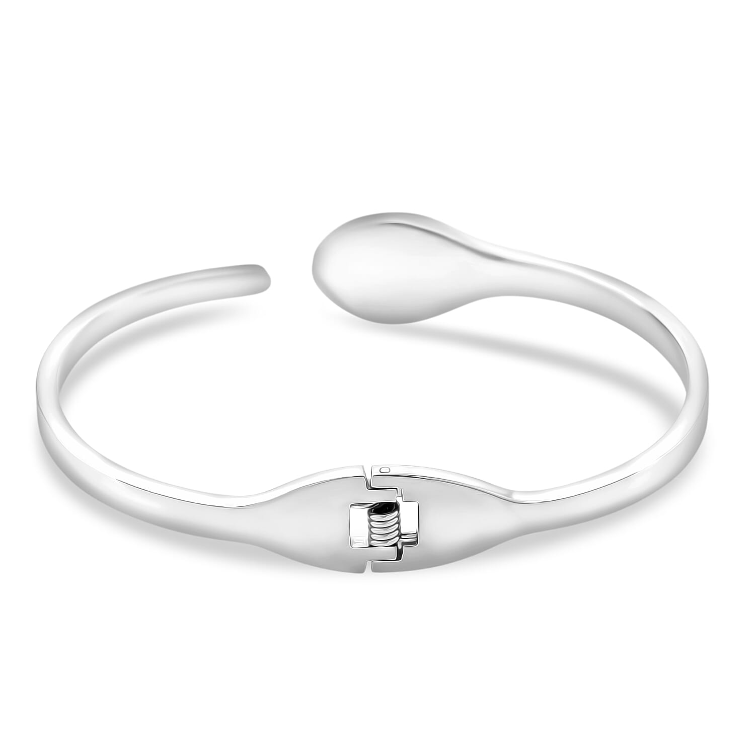 BIGGEST DESIGNER CLOSEOUT - Biacco Collection - Green Cubic Zirconia & White Cubic Zirconia Serpent Bangle (Size 7.5)