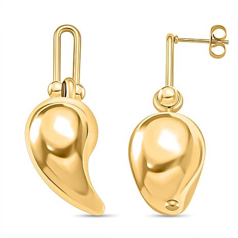 Designer Inspired drop Earring in Yellow Tone