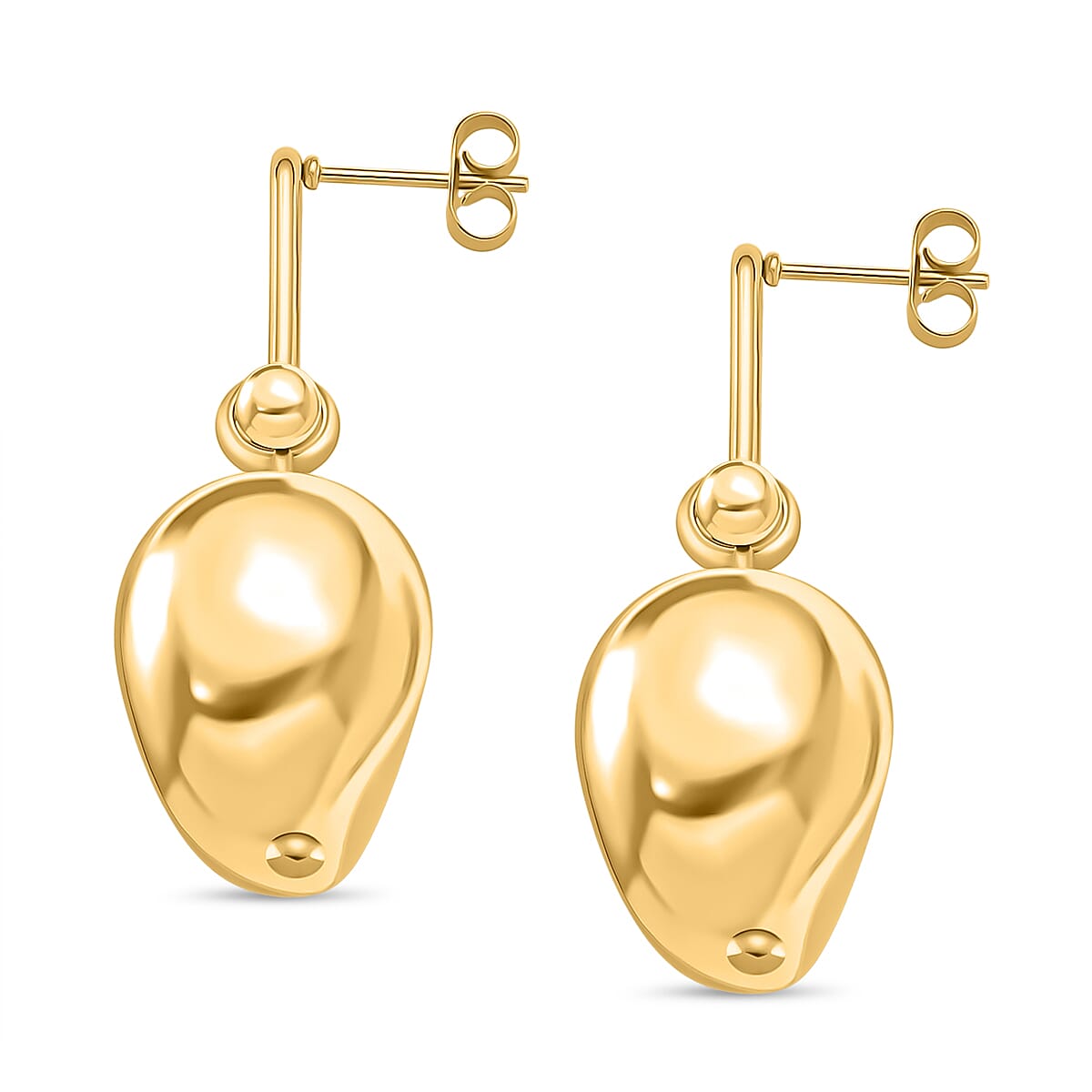Designer Inspired drop Earring in Yellow Tone
