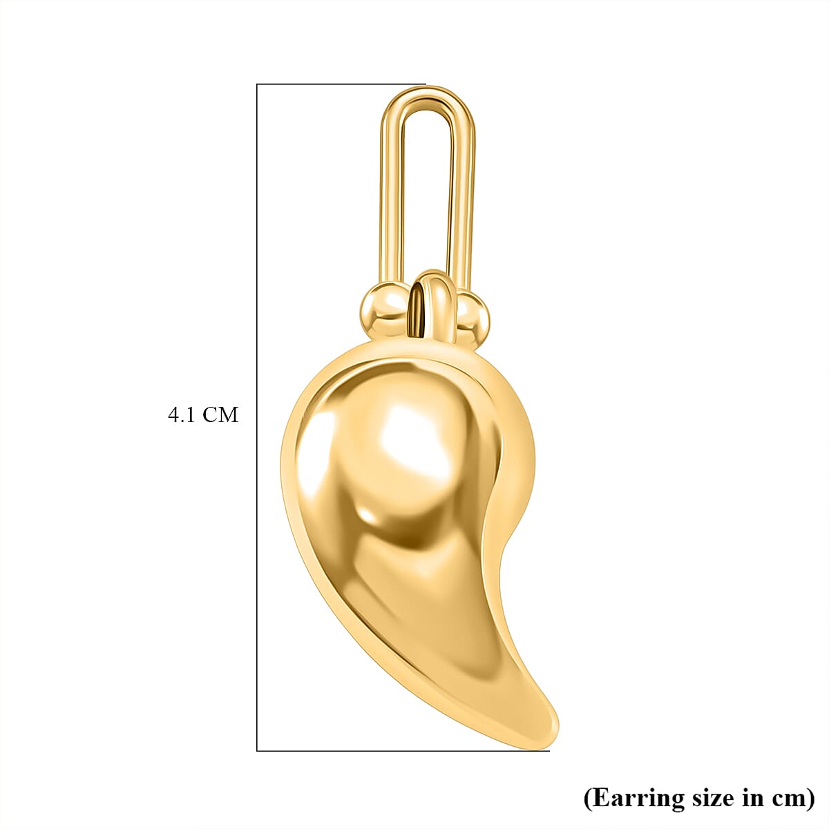 Designer Inspired drop Earring in Yellow Tone