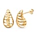 Treasure of Siam - Sterling Silver Drop Earring with Push Back in Yellow Gold Plating