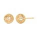 Treasure of Siam - Sterling Silver Earring with Ball Push Back in Yellow Gold Plating
