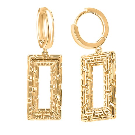Sterling Silver Earring with Hoop in Yellow Gold Plating, Silver Wt. 6.42 Gms.