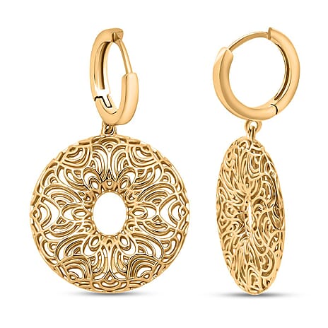 Sterling Silver Earring with Hoop in Yellow Gold Plating, Silver Wt. 6.85 Gms.