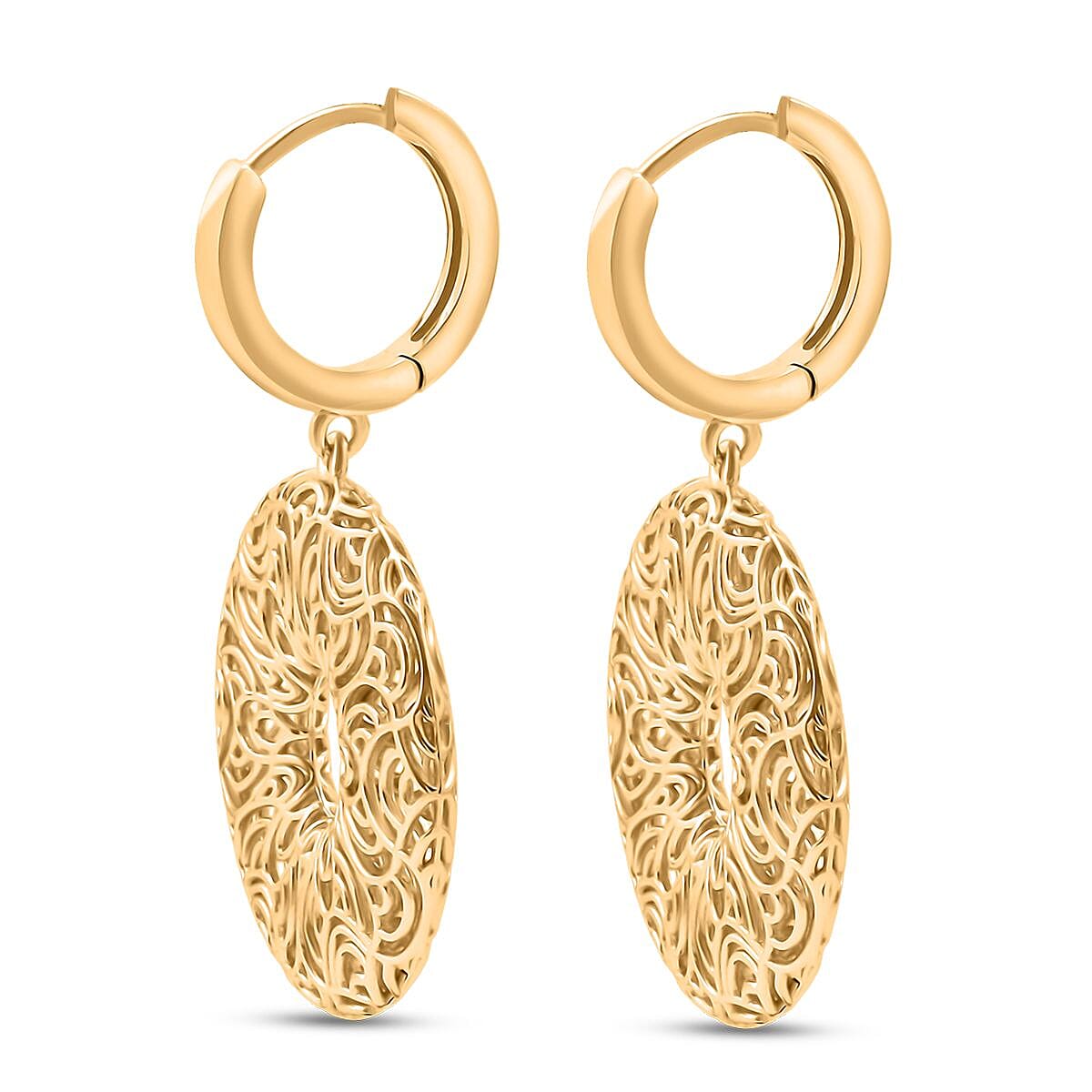 Sterling Silver Earring with Hoop in Yellow Gold Plating, Silver Wt. 6.85 Gms.