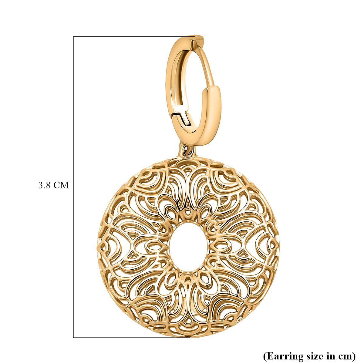 Sterling Silver Earring with Hoop in Yellow Gold Plating, Silver Wt. 6.85 Gms.