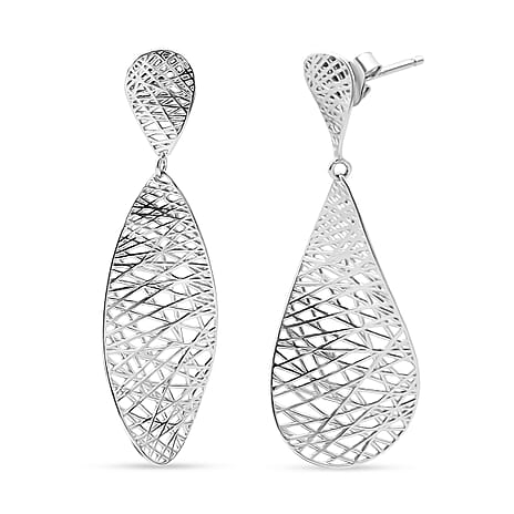 Treasure Of Siam - Rhodium Overlay Sterling Silver Earring with Push Back