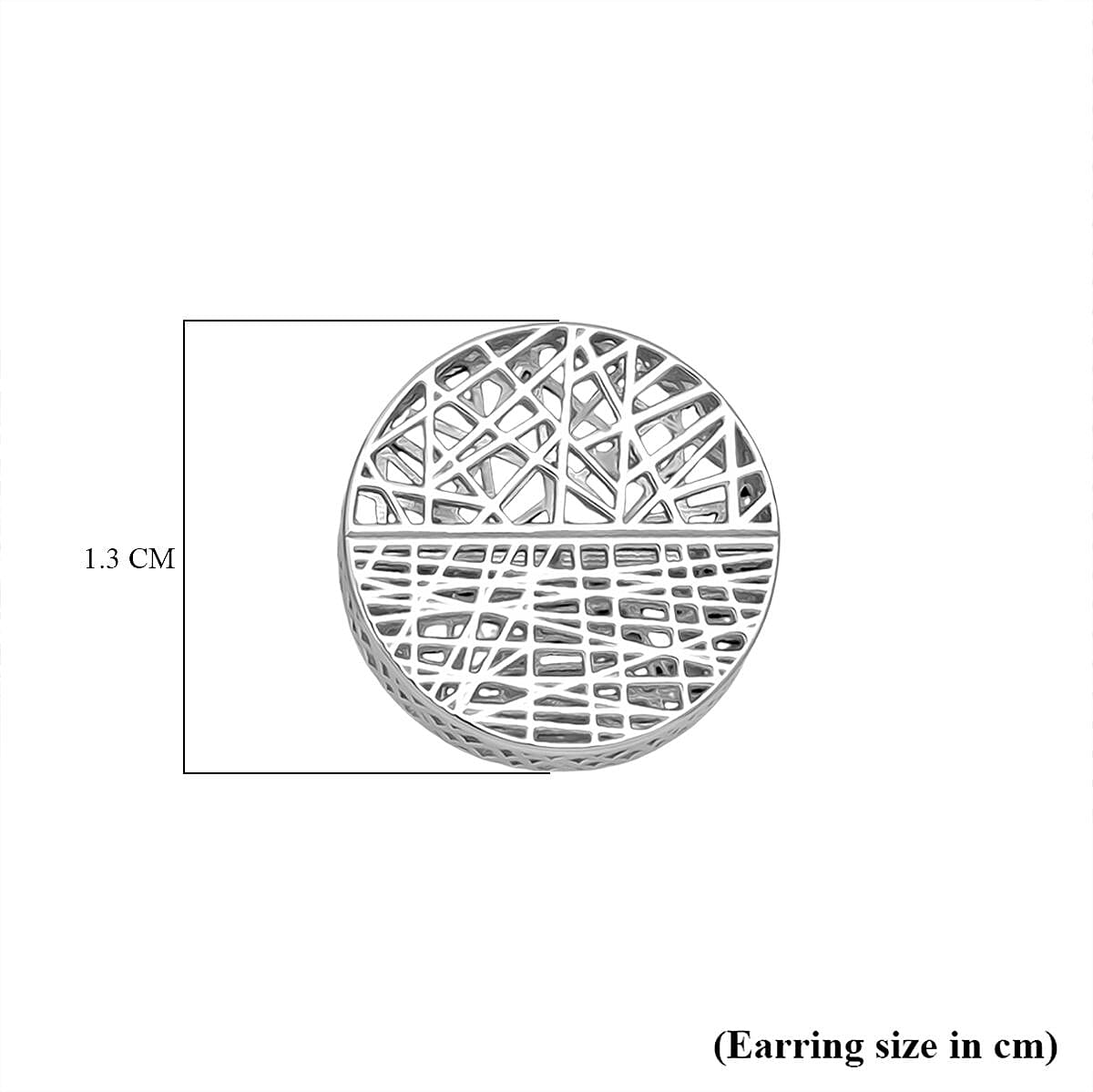 Rhodium Overlay Sterling Silver Earring with Push Back