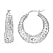 Rhodium Overlay Sterling Silver Earring with Clasp, Silver Wt. 6.75 Gms.