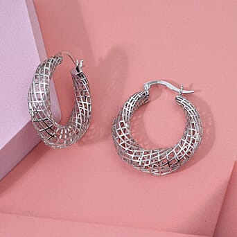 https://tjcuk.sirv.com/Products/82/3/8239560/Rhodium-Overlay-Sterling-Silver-Earring-with-Clasp-Silver-Wt-6-75-Gms_8239560_1.jpg?w=342&h=342