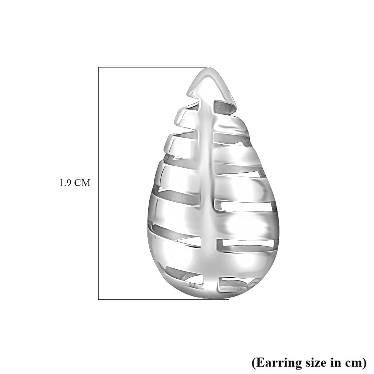 Rhodium Overlay Sterling Silver Earring with Push Back