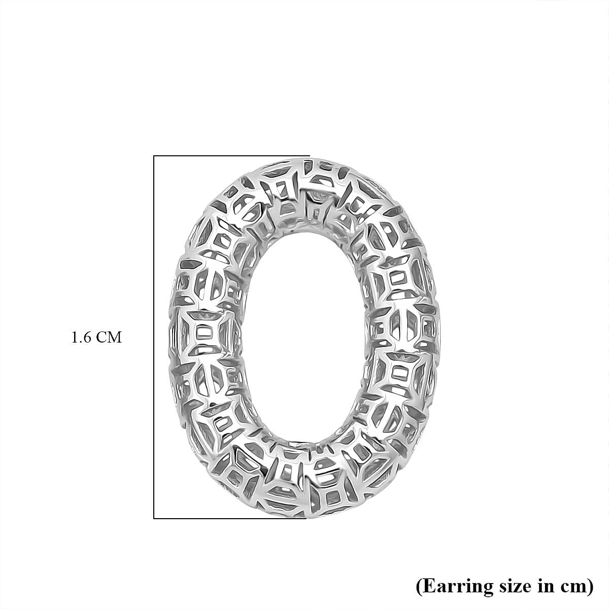 Treasure Of Siam - Rhodium Overlay Sterling Silver Earring with Push Back