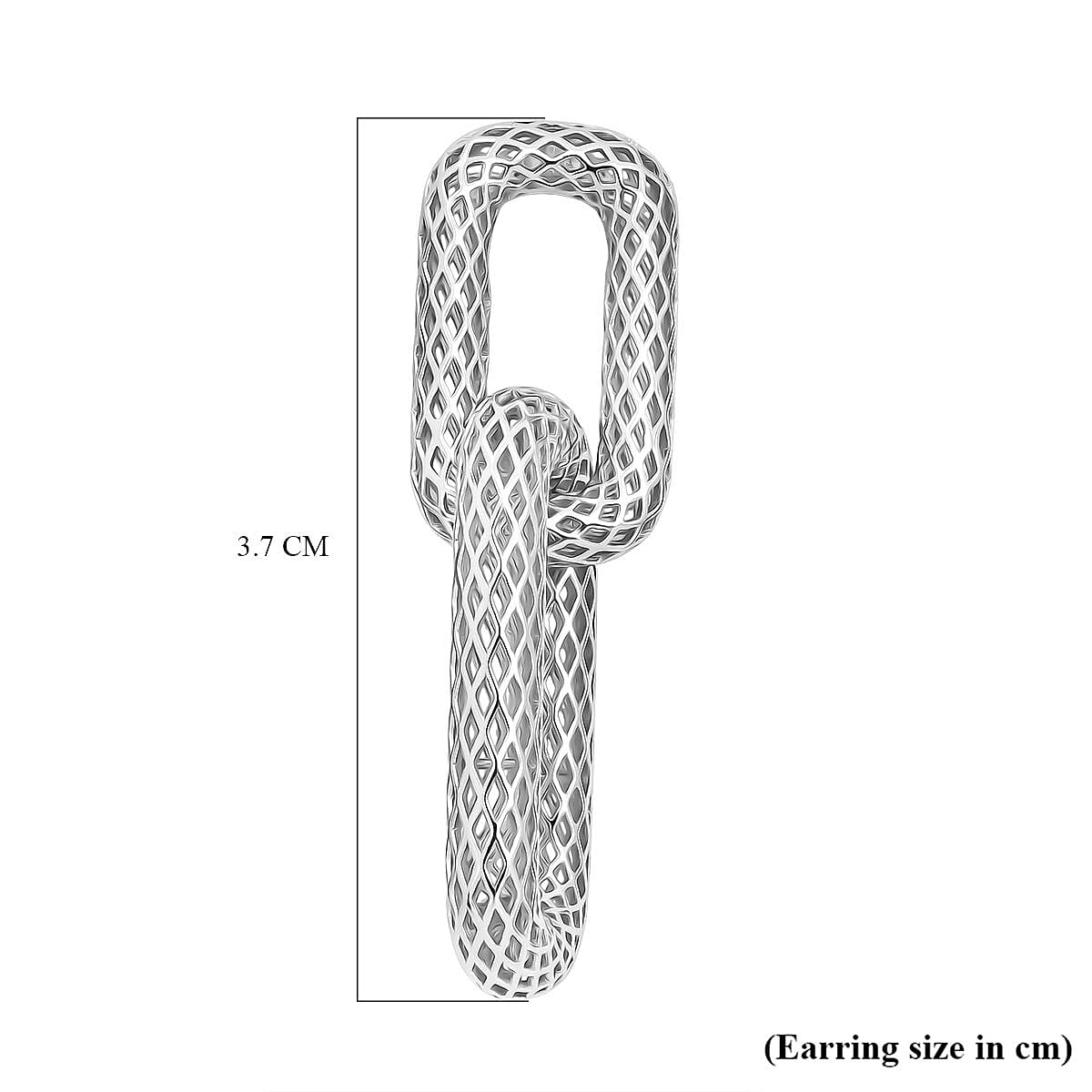 Rhodium Overlay Sterling Silver Earring with Push Back, Silver Wt. 5.33 Gms.