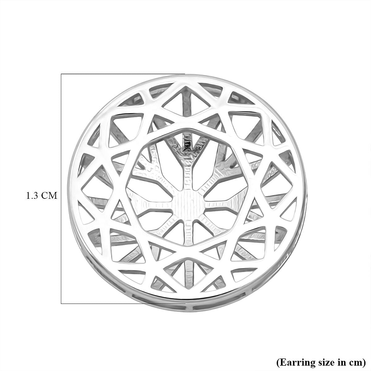 Treasure Of Siam - Rhodium Overlay Sterling Silver Earring with Push Back