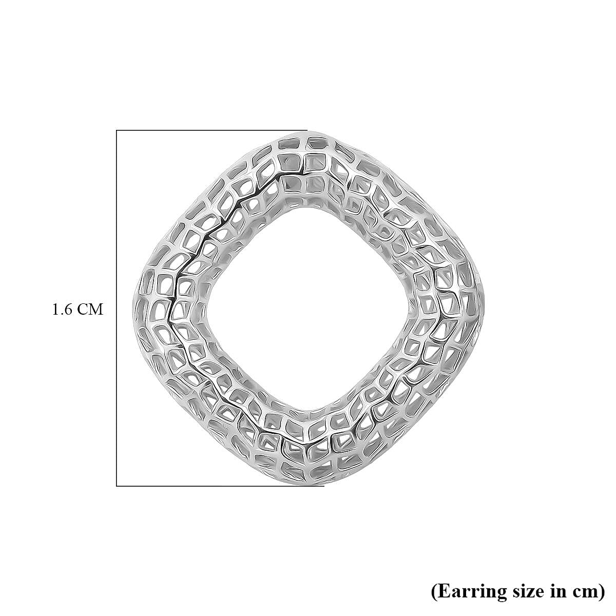 Treasure Of Siam - Rhodium Overlay Sterling Silver Earring with Push Back