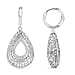 Treasure of Siam - Sterling Silver Openwork Teardrop Earring with Hoop in Yellow Gold Plating