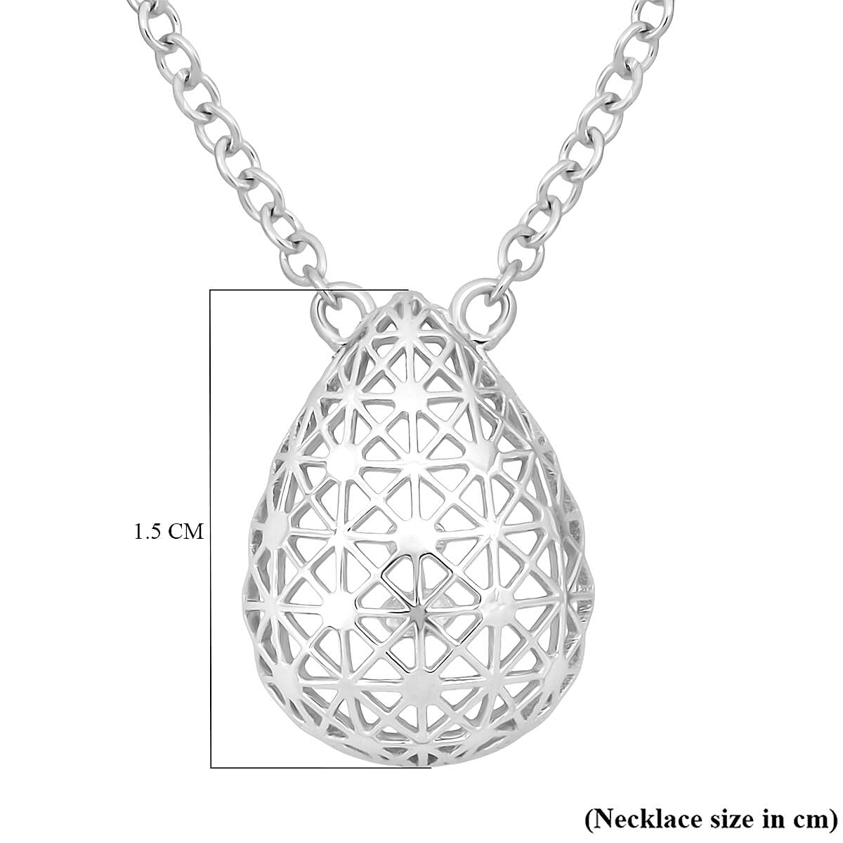 Rhodium Overlay Sterling Silver Necklace (Size - 18 - 1 Ext) with Lobster Clasp