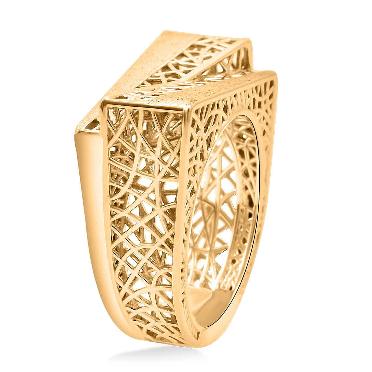 Treasure Of Siam - Sterling Silver Ring in Yellow Gold Plating