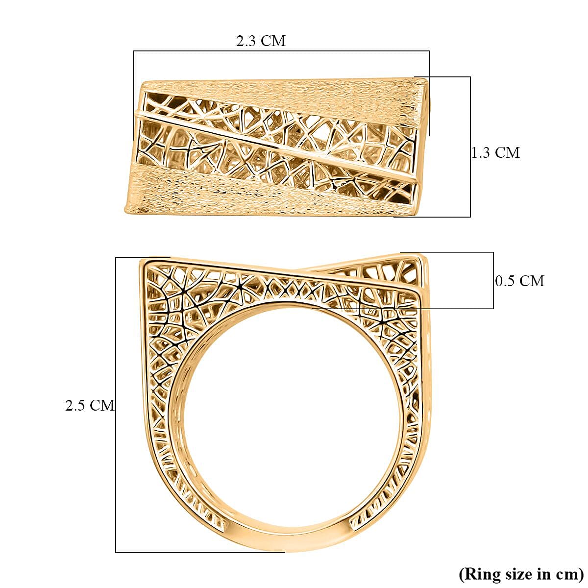 Treasure Of Siam - Sterling Silver Ring in Yellow Gold Plating