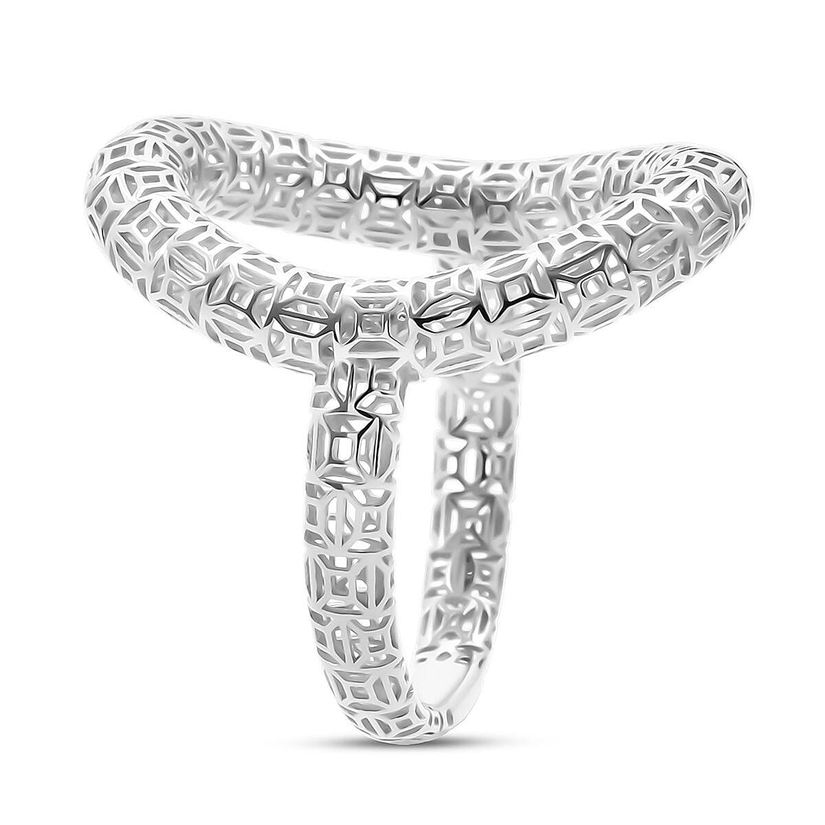 Rhodium Overlay Sterling Silver Ring
