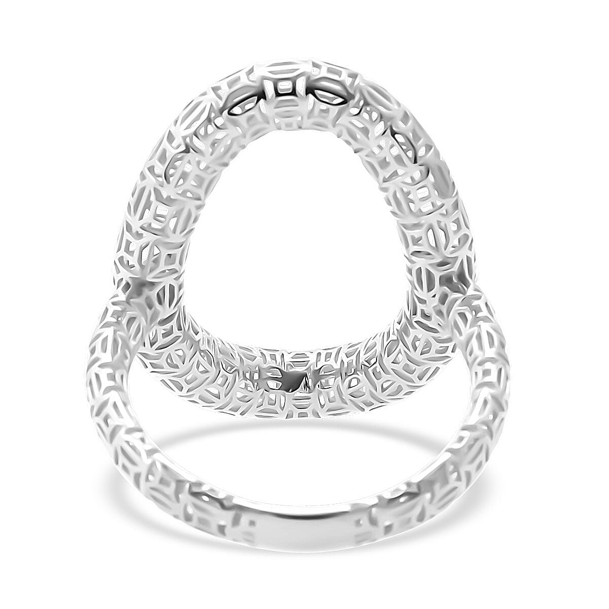 Rhodium Overlay Sterling Silver Ring