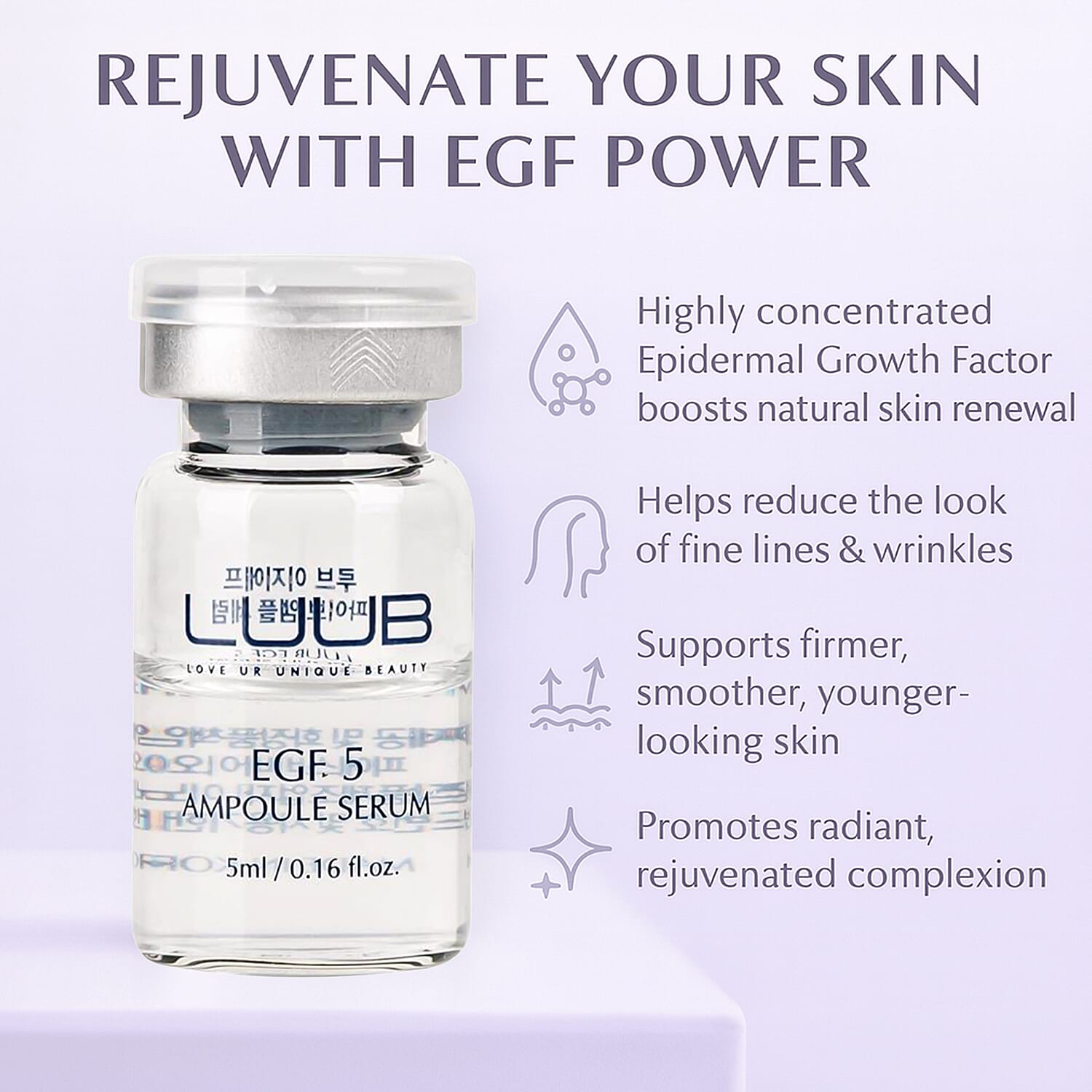 LUUB Set of 5 EGF Ampoules - 5 X 5ML
