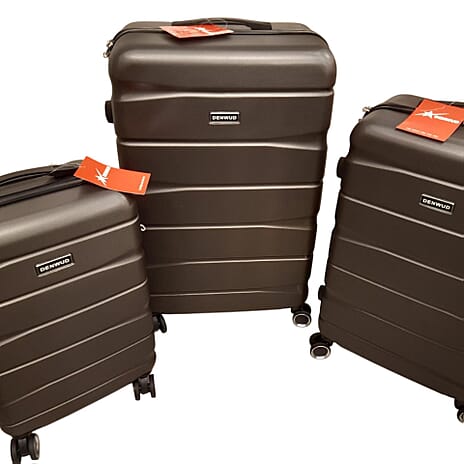 Denwud Travel Magic 3-Piece Luggage Suitcases - Grey