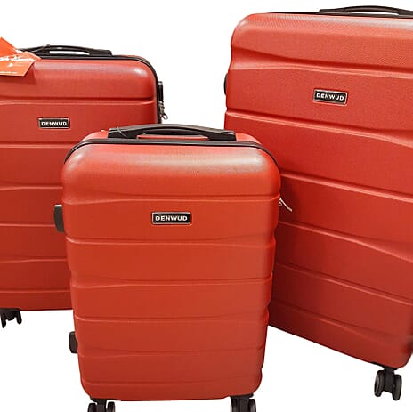 Denwud Travel Magic 3-Piece Luggage Suitcases - Burgandy