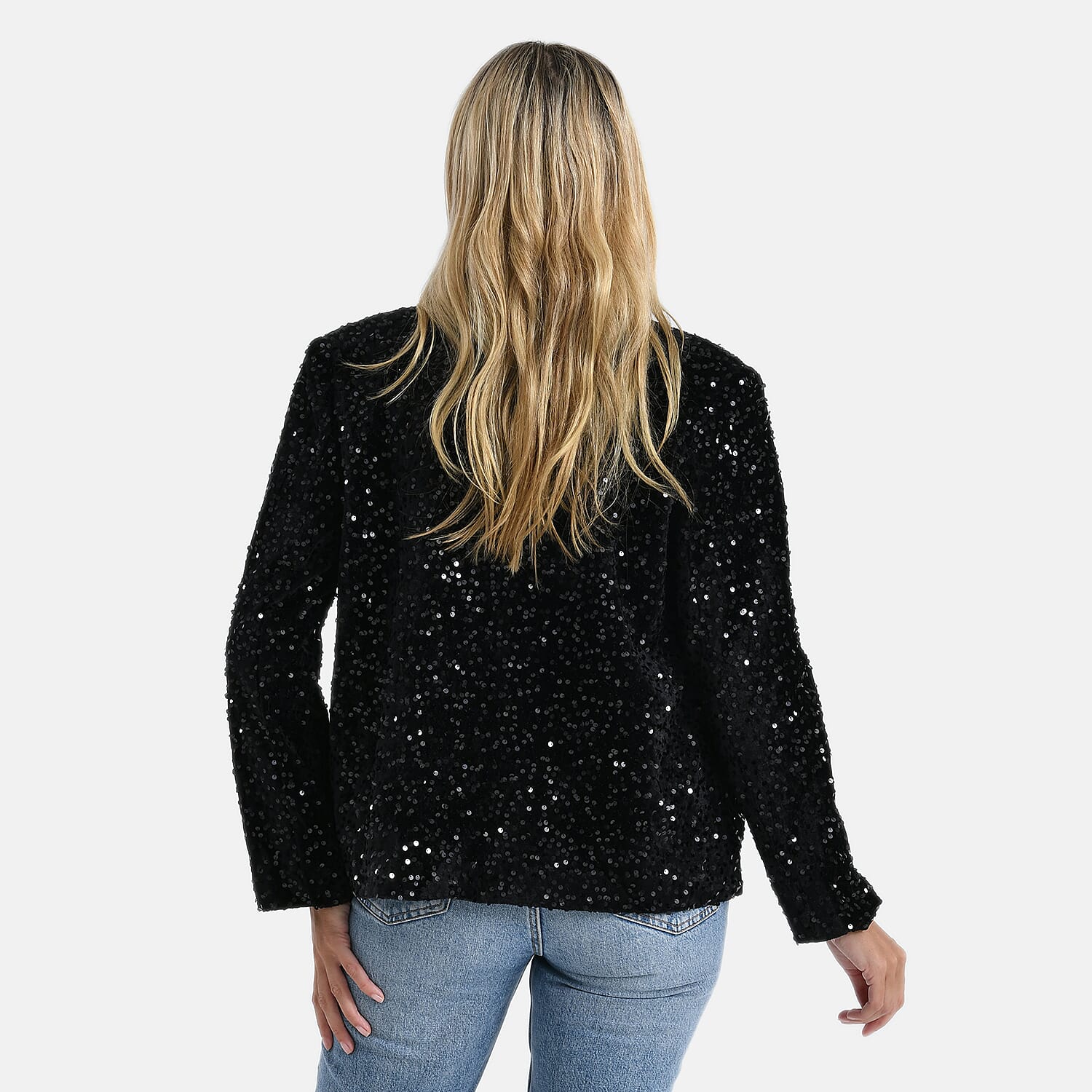Valissiere Sequin Lapel Blazer
