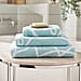 Copenhagen Home 100% Cotton Woven Abstract Line Pattern Jacquard Bath Sheet (150x90CM) - Aqua