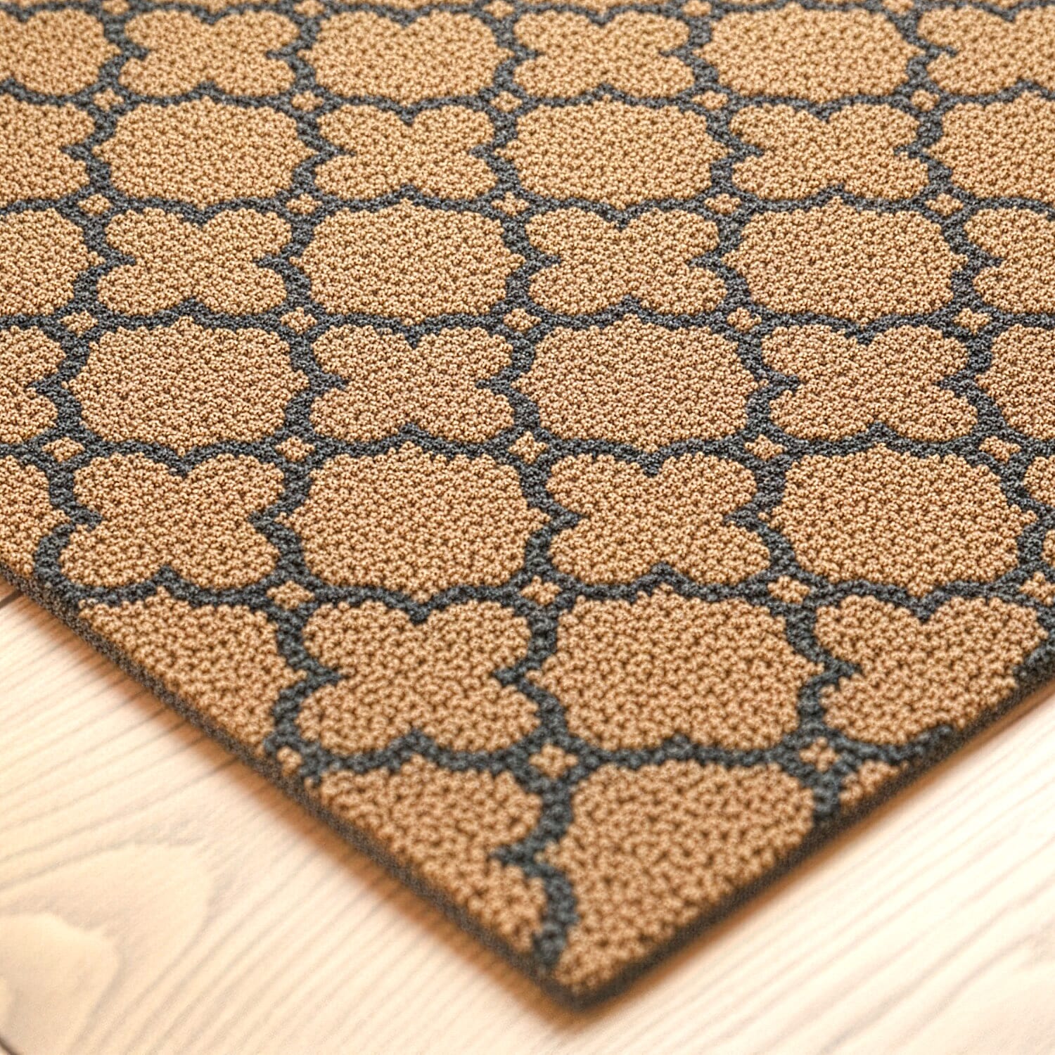 Eco-Friendly Night Owl Print 100% Coir Door Mat - Green