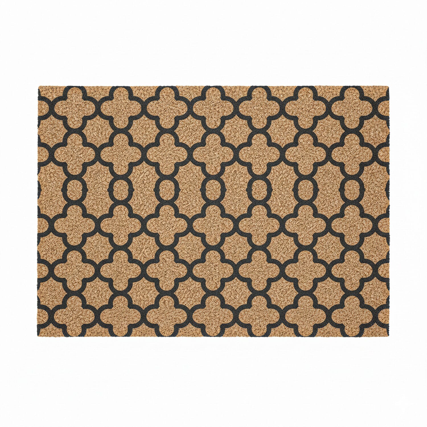 Eco-Friendly Night Owl Print 100% Coir Door Mat - Green