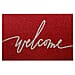 Eco-Friendly Welcome Print 100% Coir Door Mat - Red