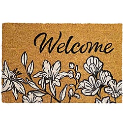 Eco-Friendly Floral Print 100% Coir Door Mat