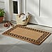 Eco-Friendly Floral Print 100% Coir Door Mat - Brown