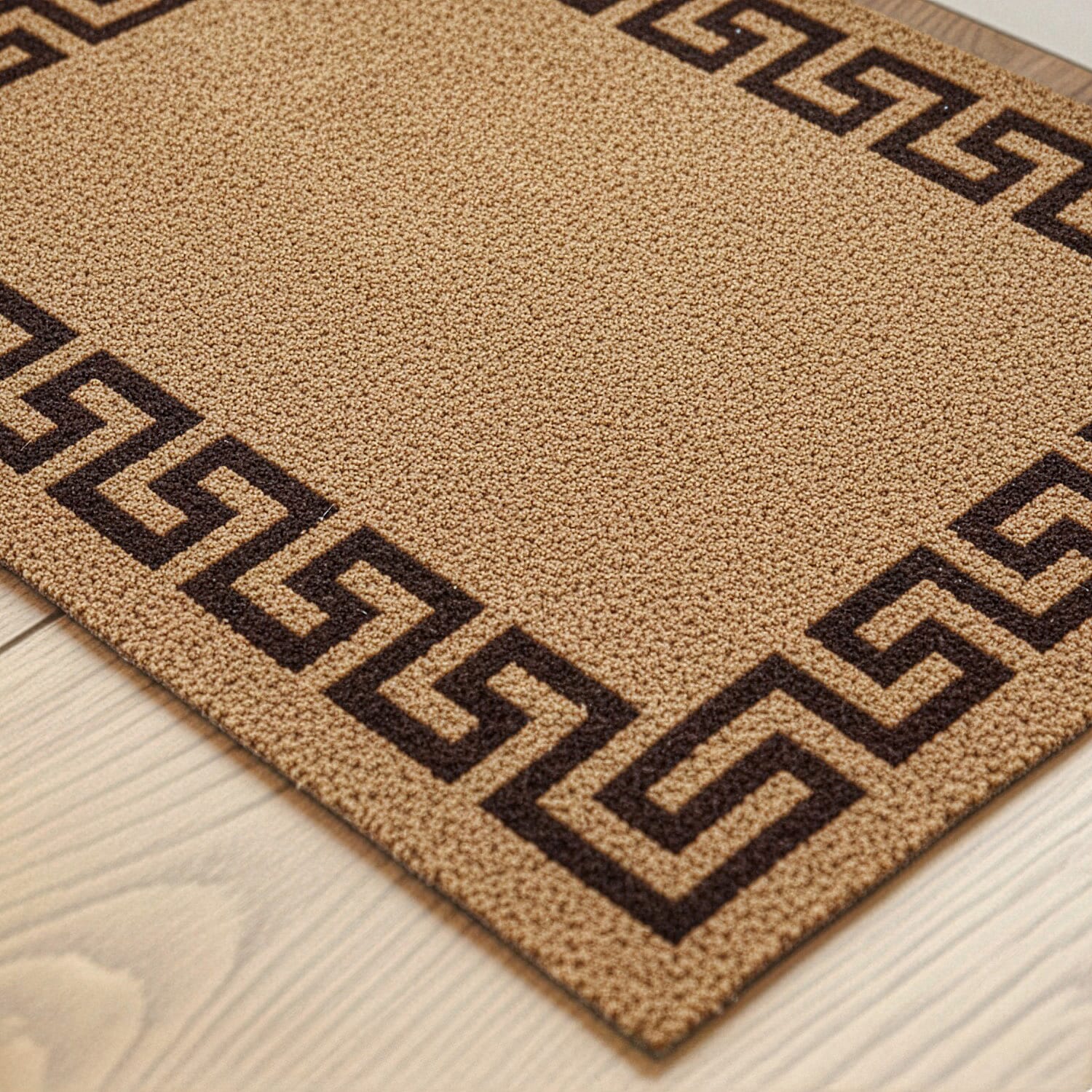 Eco-Friendly Floral Print 100% Coir Door Mat - Brown