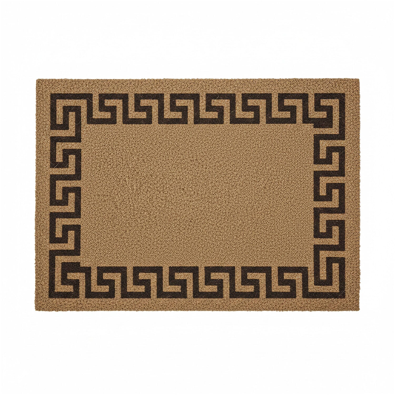 Eco-Friendly Floral Print 100% Coir Door Mat - Brown
