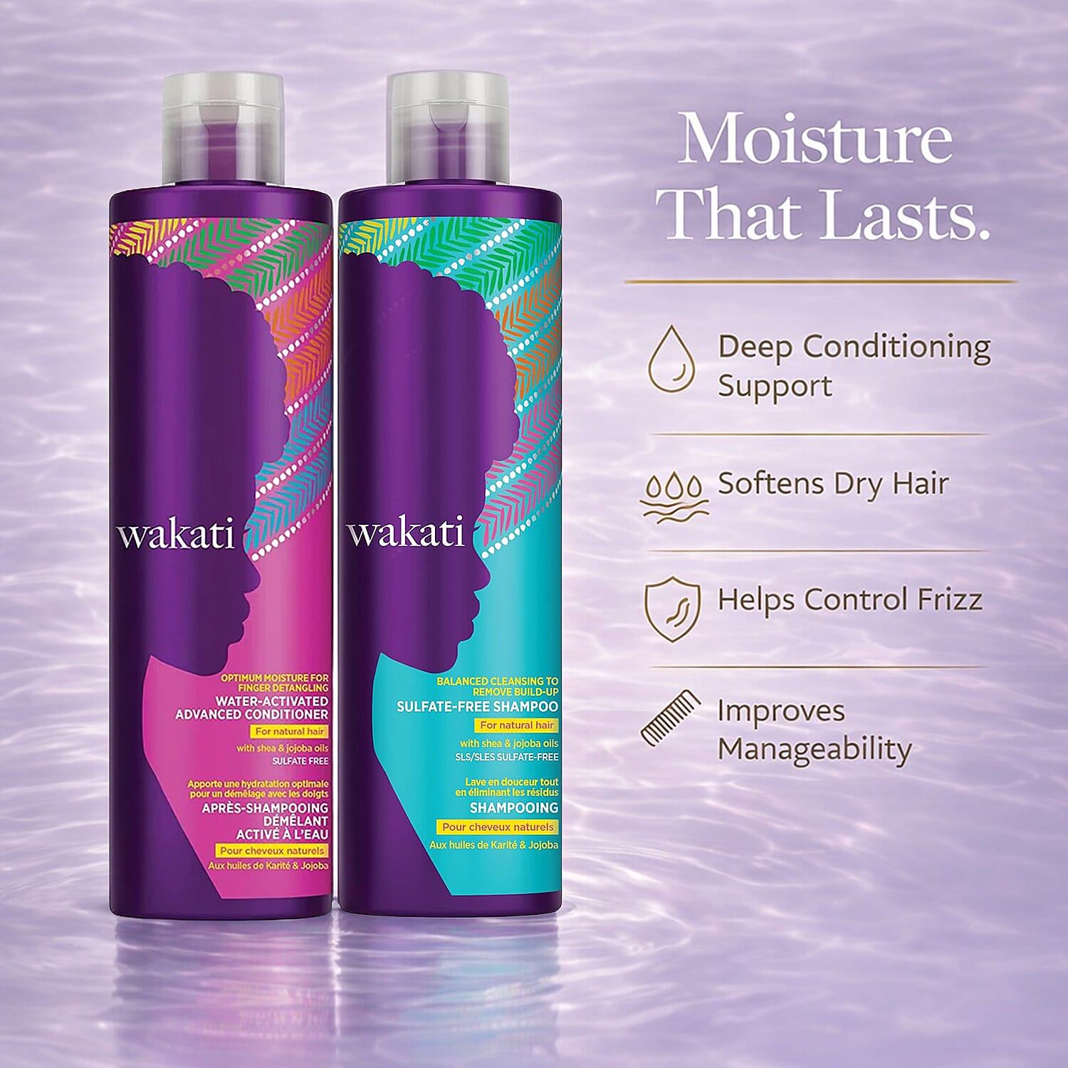 Wakati Sulfate-Free Shampoo & Conditioner Duo - 235ml Each