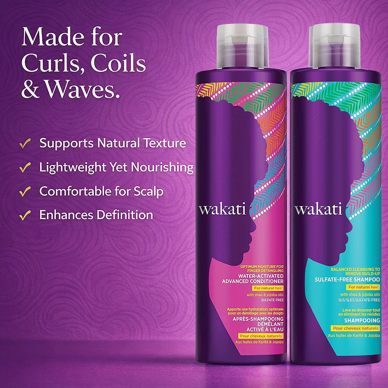 Wakati Sulfate-Free Shampoo & Conditioner Duo - 235ml Each