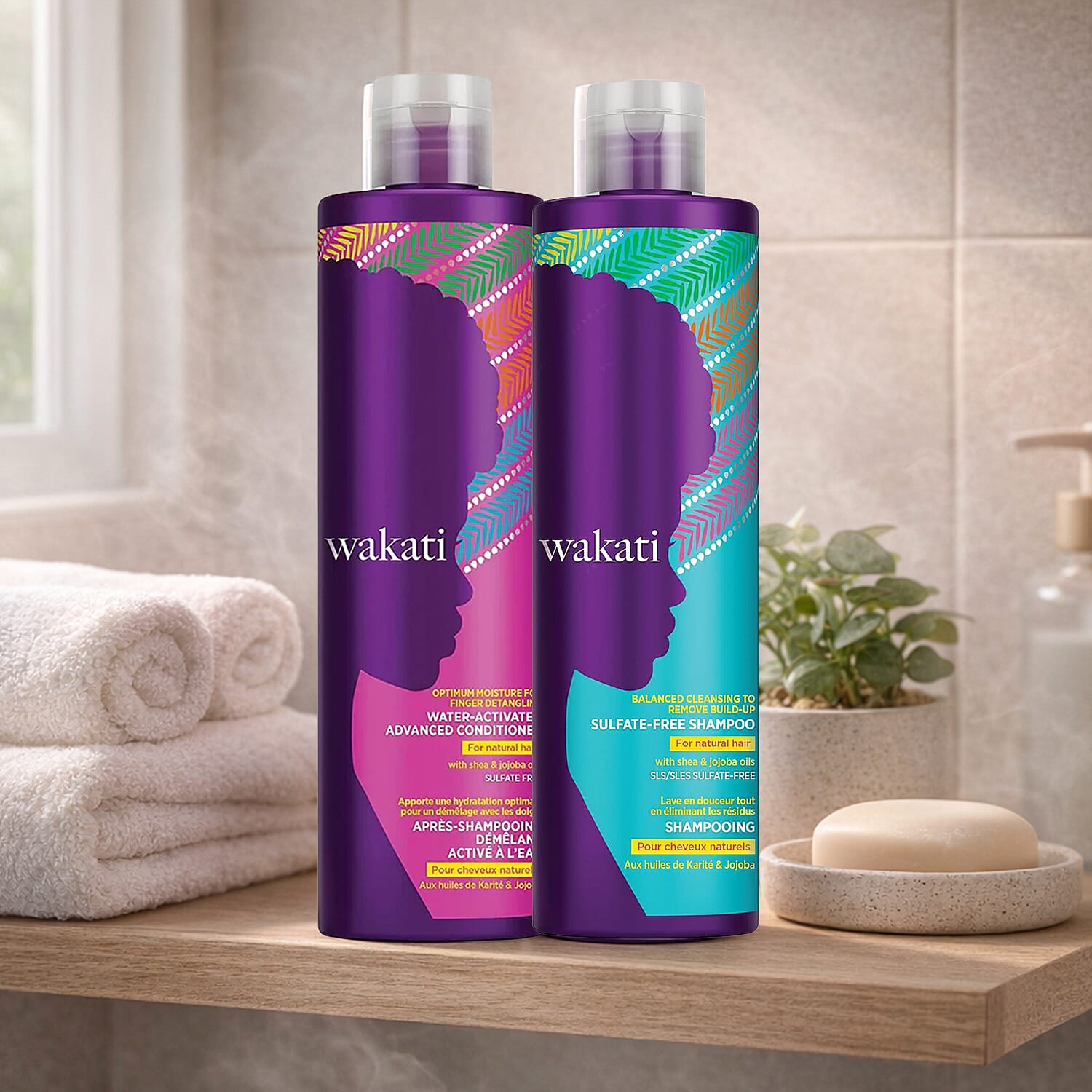 Wakati Sulfate-Free Shampoo & Conditioner Duo - 235ml Each