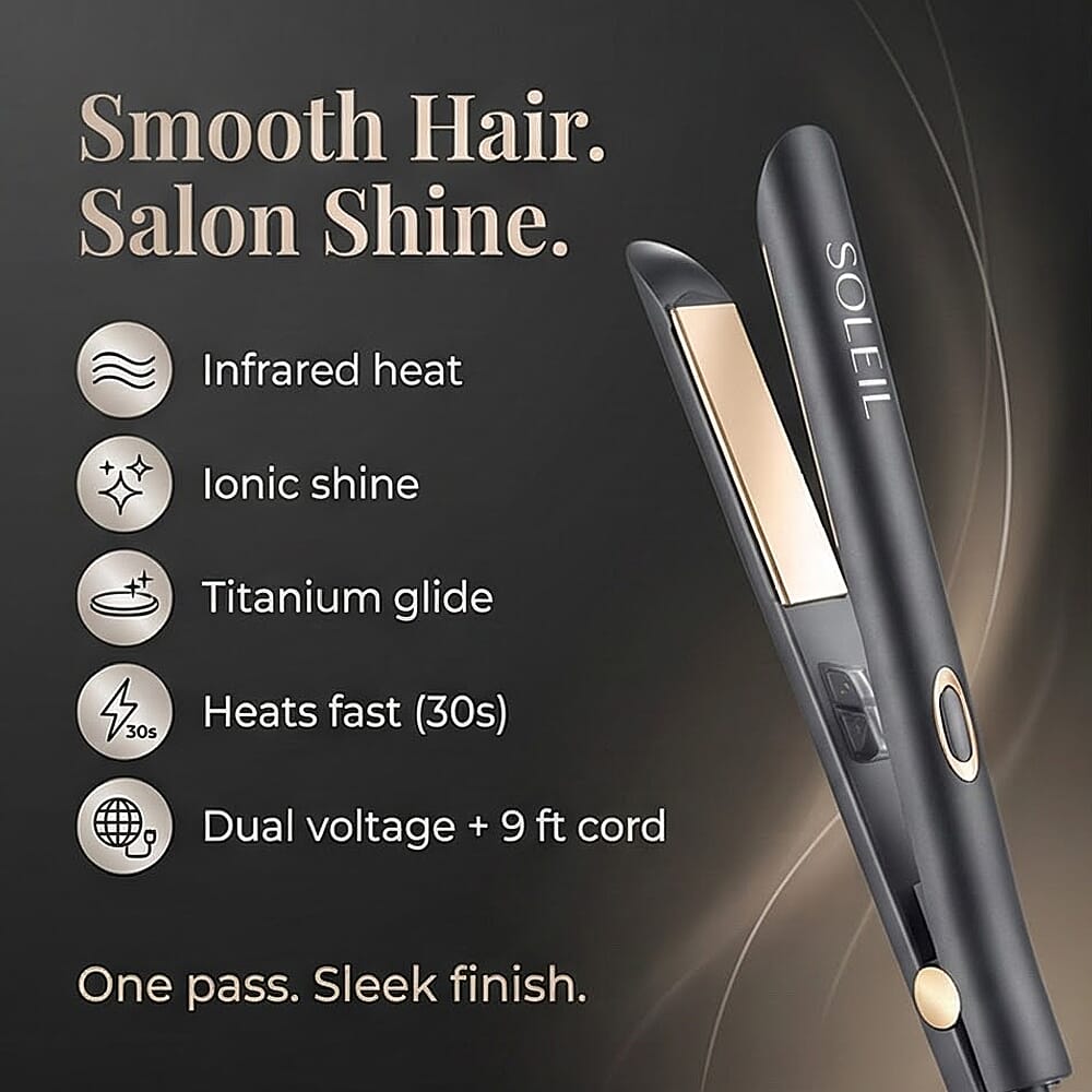 SOLEIL Infrared Plus- Flat Iron - Black