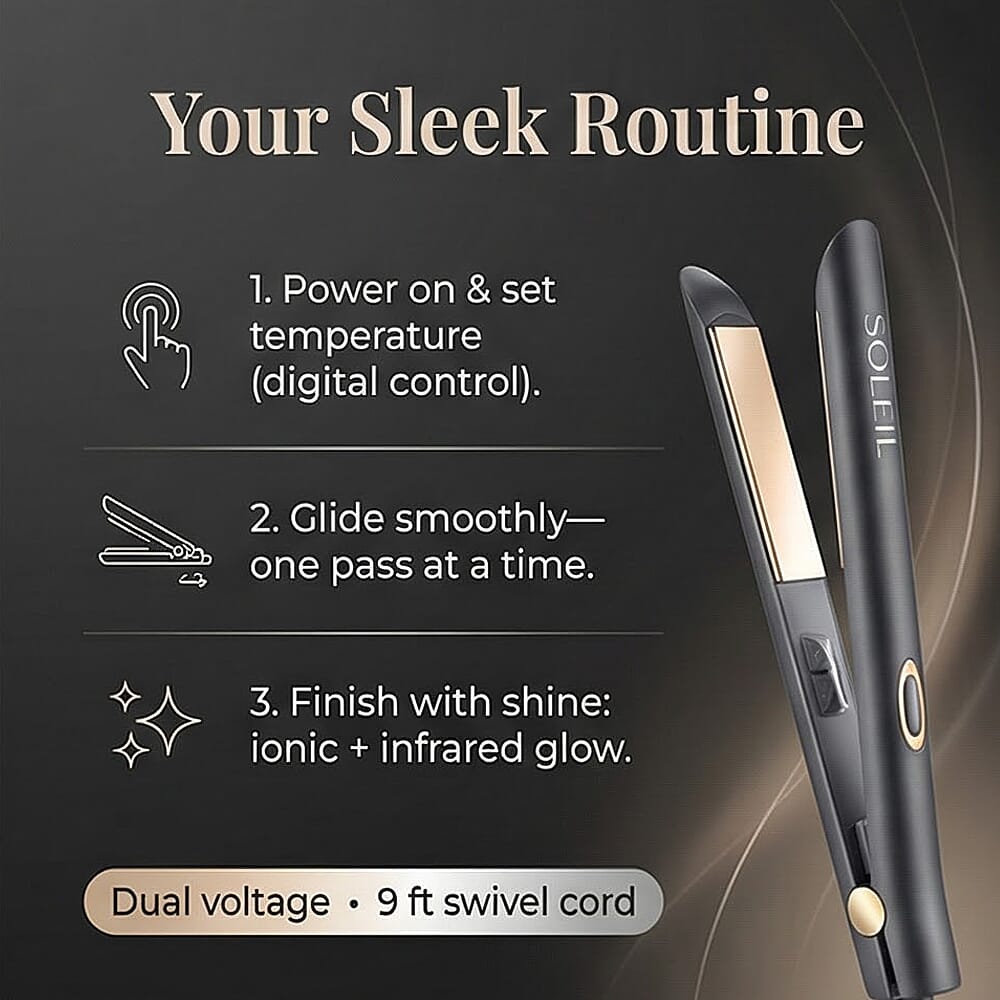 SOLEIL Infrared Plus- Flat Iron - Black